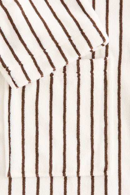 Striped Cotton Terry Bathrobe