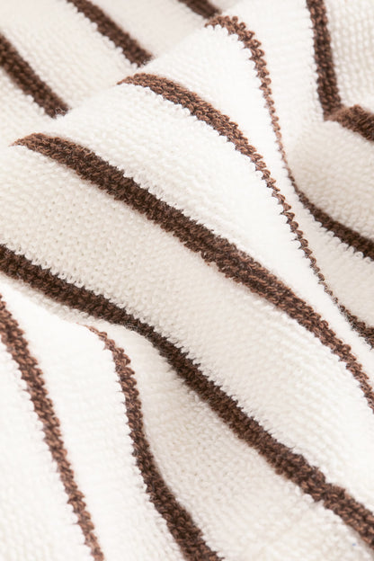 Striped Cotton Terry Bathrobe