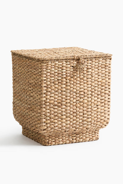 Handwoven Storage Basket with Lid