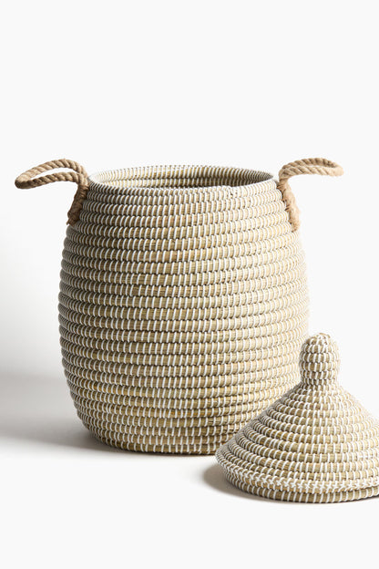 Seagrass Storage Basket with Lid