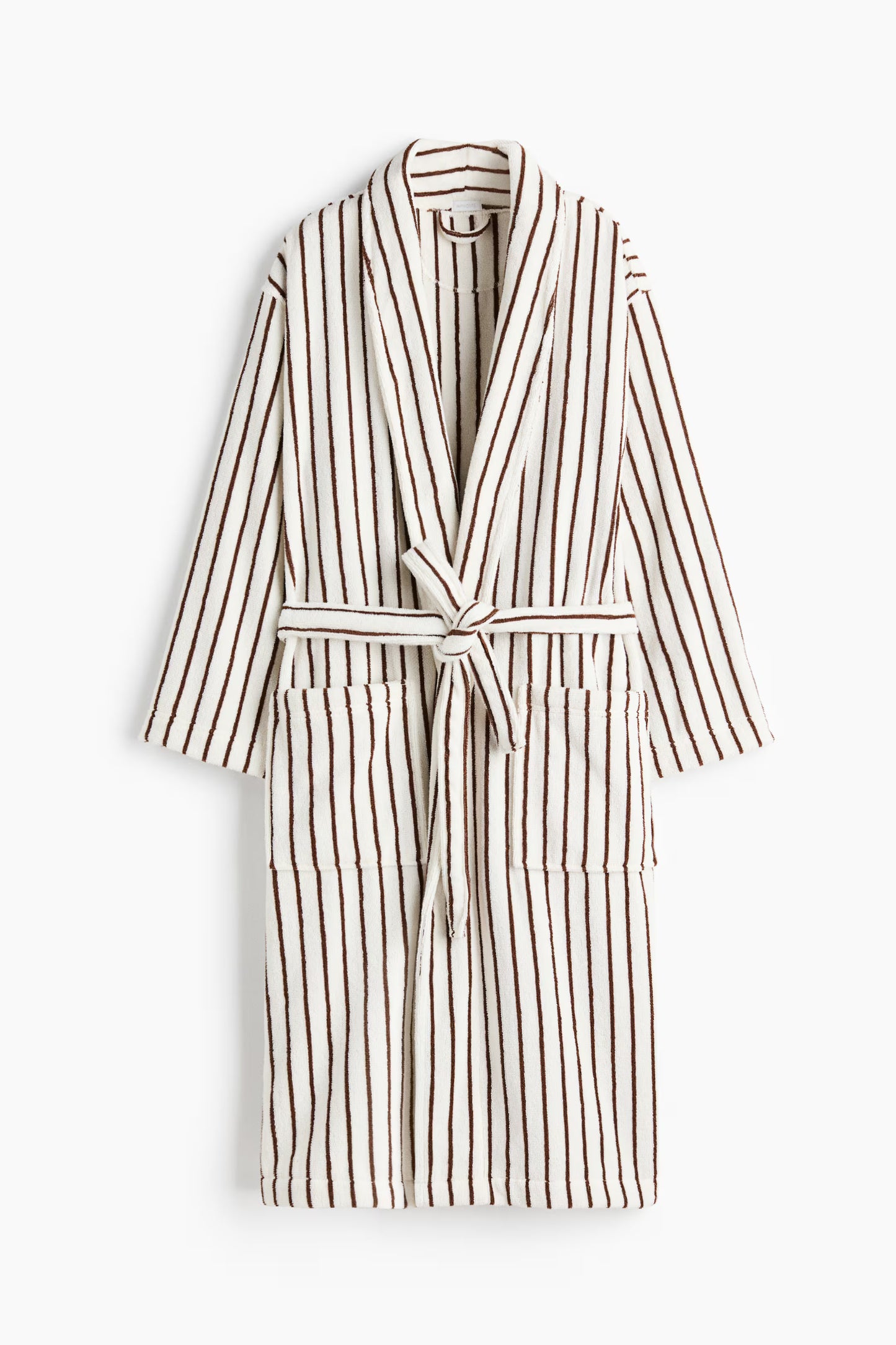 Striped Cotton Terry Bathrobe